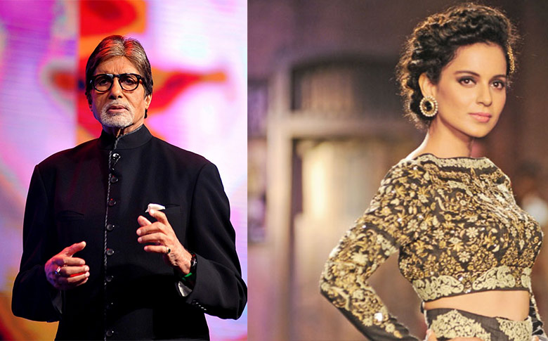 Amitabh Bachchan and Kangana Ranaut are No. 1 on Times Celebex