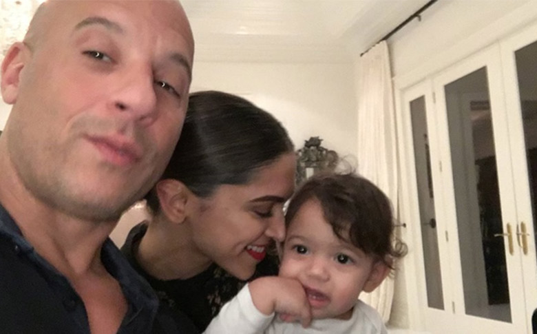 Deepika’s Adorable Selfie with Vin Diesel and daughter Pauline