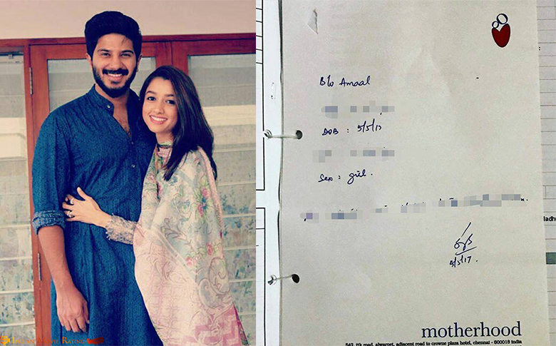 Dulquer Salman and Amal Sufiya blessed with a baby girl!!